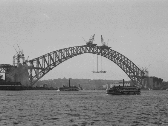 Sydney Harbour Bridge la 1930